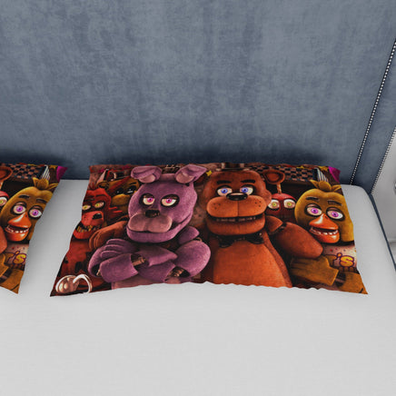 FNaF Bedding Set FNaF World Glamrock Quilt Set 3D Horror Movie - Lusy Store LLC