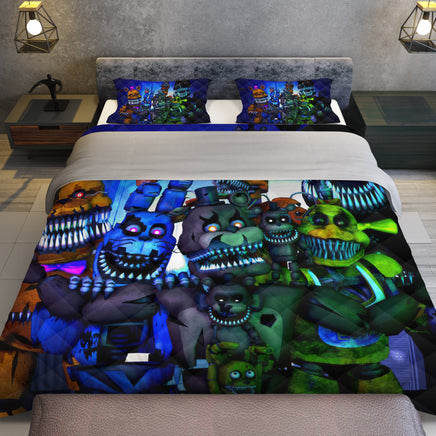 FNaF Bedding Set FNaF World Quilt Set 3D Comfortable Soft Breathable - Lusy Store LLC