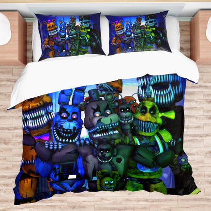 FNaF Bedding Set FNaF World Quilt Set 3D Comfortable Soft Breathable - Lusy Store LLC