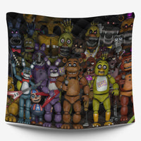 FNaF Bedding Set FNaF World Quilt Set Withered Bonnie Glamrock Freddy Fazbear - Lusy Store LLC