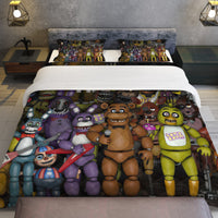 FNaF Bedding Set FNaF World Quilt Set Withered Bonnie Glamrock Freddy Fazbear - Lusy Store LLC