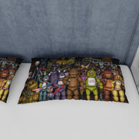 FNaF Bedding Set FNaF World Quilt Set Withered Bonnie Glamrock Freddy Fazbear - Lusy Store LLC