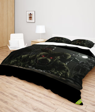 FNaF Bedding Set FNaF World Springtrap Foxy Nightmare Freddy Bonnie Chica Quilt Set - Lusy Store LLC