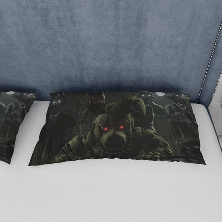 FNaF Bedding Set FNaF World Springtrap Foxy Nightmare Freddy Bonnie Chica Quilt Set - Lusy Store LLC