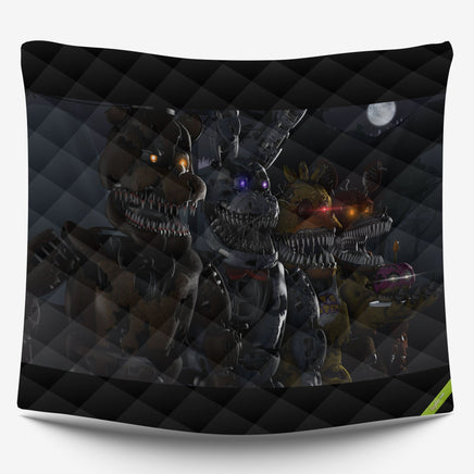 FNaF Bedding Set Foxy Nightmare Freddy Bonnie Chica Quilt Set Comfortable Soft Breathable - Lusy Store LLC