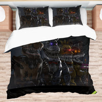 FNaF Bedding Set Foxy Nightmare Freddy Bonnie Chica Quilt Set Comfortable Soft Breathable - Lusy Store LLC