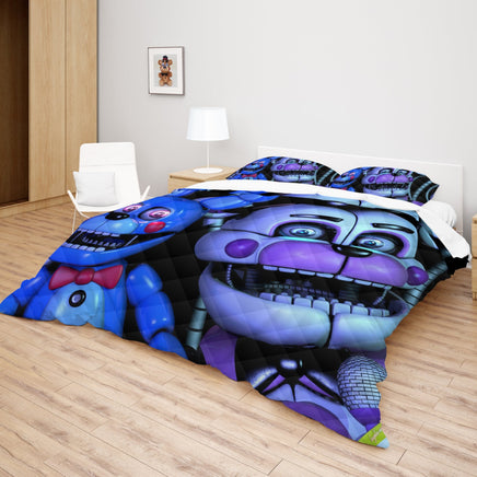 FNaF Bedding Set Freddy Bonnie Quilt Set FNaF 5 Comfortable Soft Breathable - Lusy Store LLC