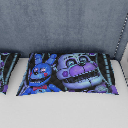 FNaF Bedding Set Freddy Bonnie Quilt Set FNaF 5 Comfortable Soft Breathable - Lusy Store LLC