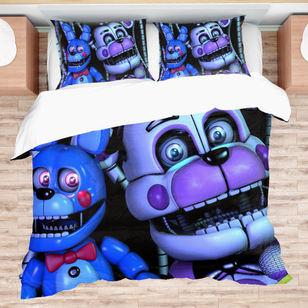 FNaF Bedding Set Freddy Bonnie Quilt Set FNaF 5 Comfortable Soft Breathable - Lusy Store LLC