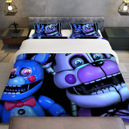 FNaF Bedding Set Freddy Bonnie Quilt Set FNaF 5 Comfortable Soft Breathable - Lusy Store LLC