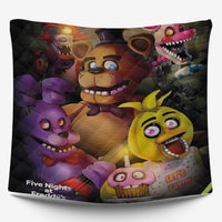 FNaF Bedding Set Freddy Fazbear Chica Foxy Glamrock Quilt Blanket FNaF Gift - Lusy Store LLC