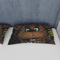 FNaF Bedding Set Freddy Fazbear Glamrock Bonnie Chica Foxy Quilt Blanket FNaF Gift - Lusy Store LLC