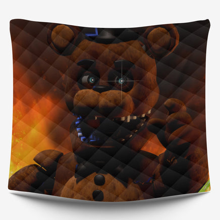 FNaF Bedding Set Freddy Fazbear Quilt Set Comfortable Soft Breathable 3D Horror Movie - Lusy Store LLC