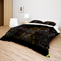 FNaF Bedding Set Funny Nightmare FNaF World Quilt Set 3D Comfortable Soft Breathable - Lusy Store LLC