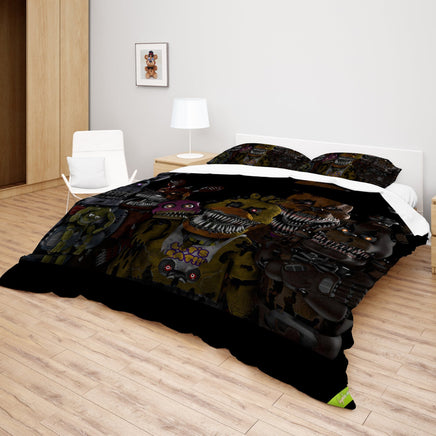 FNaF Bedding Set Funny Nightmare FNaF World Quilt Set 3D Comfortable Soft Breathable - Lusy Store LLC