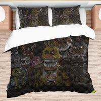 FNaF Bedding Set Funny Nightmare FNaF World Quilt Set 3D Comfortable Soft Breathable - Lusy Store LLC