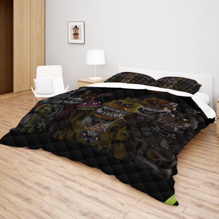 FNaF Bedding Set Funny Nightmare FNaF World Quilt Set 3D Comfortable Soft Breathable - Lusy Store LLC