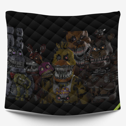 FNaF Bedding Set Funny Nightmare FNaF World Quilt Set 3D Comfortable Soft Breathable - Lusy Store LLC