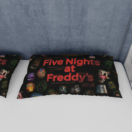 FNaF Bedding Set Game Freddy Fazbear Golden Freddy Black Quilt Set - Lusy Store LLC