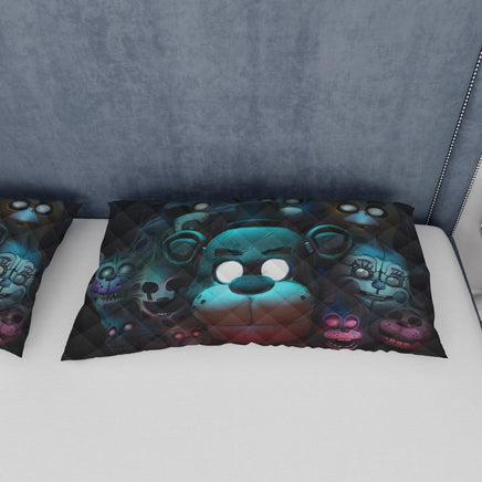 FNaF Bedding Set Game Freddy Fazbear Springtrap Golden Freddy Black Quilt Set - Lusy Store LLC