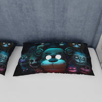 FNaF Bedding Set Game Freddy Fazbear Springtrap Golden Freddy Black Quilt Set - Lusy Store LLC