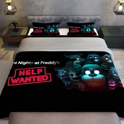 FNaF Bedding Set Horror Game FNaF World Quilt Set Comfortable Soft Breathable - Lusy Store LLC