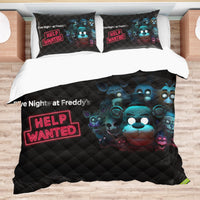 FNaF Bedding Set Horror Game FNaF World Quilt Set Comfortable Soft Breathable - Lusy Store LLC