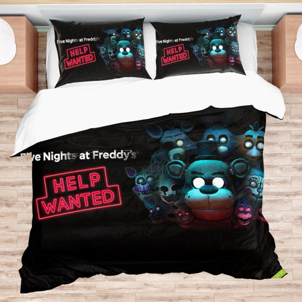 FNaF Bedding Set Horror Game FNaF World Quilt Set Comfortable Soft Breathable - Lusy Store LLC