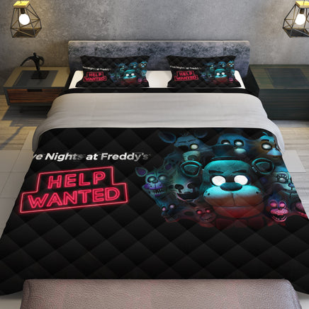 FNaF Bedding Set Horror Game FNaF World Quilt Set Comfortable Soft Breathable - Lusy Store LLC