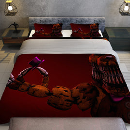 FNaF Bedding Set Horror Game Freddy Fazbear Quilt Set 3D Comfortable Soft Breathable - Lusy Store LLC