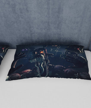 FNaF Bedding Set Horror Game Nightmare Quilt Set 3D Comfortable Soft Breathable - Lusy Store LLC