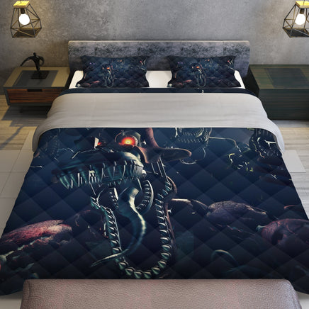 FNaF Bedding Set Horror Game Nightmare Quilt Set 3D Comfortable Soft Breathable - Lusy Store LLC