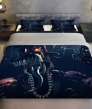 FNaF Bedding Set Horror Game Nightmare Quilt Set 3D Comfortable Soft Breathable - Lusy Store LLC