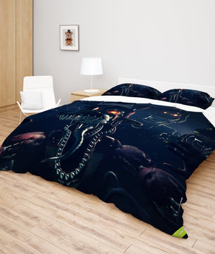 FNaF Bedding Set Horror Game Nightmare Quilt Set 3D Comfortable Soft Breathable - Lusy Store LLC
