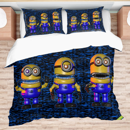 FNaF Bedding Set Minion Style Quilt Set Comfortable Soft Breathable - Lusy Store LLC
