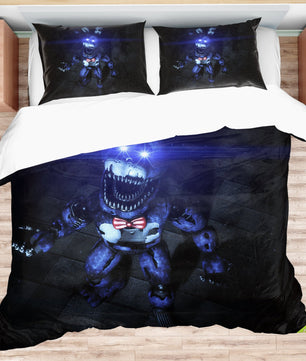FNaF Bedding Set Nightmare Bonnie Quilt Set 3D Comfortable Soft Breathable - Lusy Store LLC