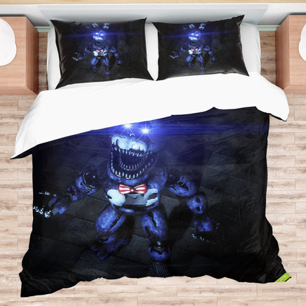 FNaF Bedding Set Nightmare Bonnie Quilt Set 3D Comfortable Soft Breathable - Lusy Store LLC