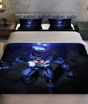 FNaF Bedding Set Nightmare Bonnie Quilt Set 3D Comfortable Soft Breathable - Lusy Store LLC