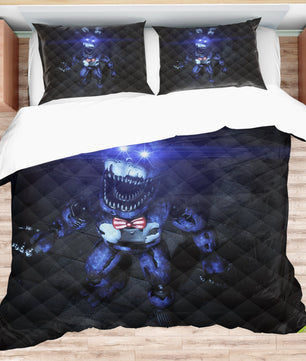 FNaF Bedding Set Nightmare Bonnie Quilt Set 3D Comfortable Soft Breathable - Lusy Store LLC