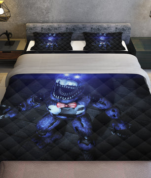 FNaF Bedding Set Nightmare Bonnie Quilt Set 3D Comfortable Soft Breathable - Lusy Store LLC