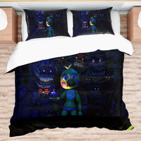 FNaF Bedding Set Nightmare FNaF World Quilt Set Comfortable Soft Breathable - Lusy Store LLC