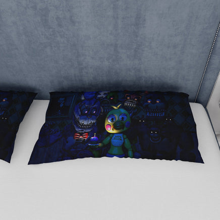 FNaF Bedding Set Nightmare FNaF World Quilt Set Comfortable Soft Breathable - Lusy Store LLC