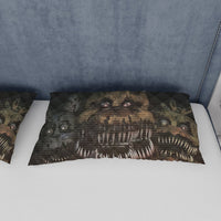 FNaF Bedding Set Nightmare Freddy Bonnie Chica Quilt Set 3D Horror Movie - Lusy Store LLC