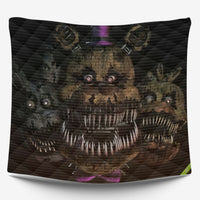 FNaF Bedding Set Nightmare Freddy Bonnie Chica Quilt Set 3D Horror Movie - Lusy Store LLC