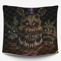 FNaF Bedding Set Nightmare Freddy Bonnie Chica Quilt Set 3D Horror Movie - Lusy Store LLC