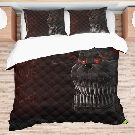 FNaF Bedding Set Nightmare Freddy Fazbear Quilt Set Comfortable Soft Breathable - Lusy Store LLC