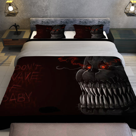 FNaF Bedding Set Nightmare Freddy Fazbear Quilt Set Comfortable Soft Breathable - Lusy Store LLC