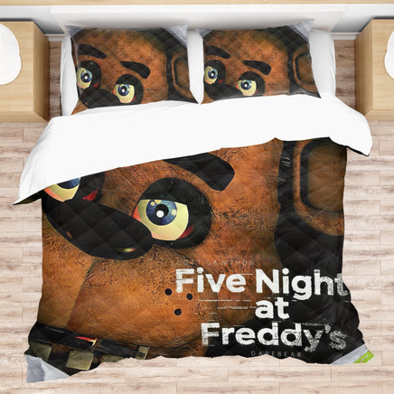 FNaF Bedding Set Quilt Set Cute Freddy Bed Set For Boys - Lusy Store LLC