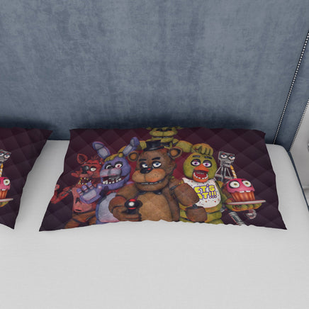 FNaF Bedding Set Quilt Set Cute Freddy Fazbear Chica Fox Bed Linen - Lusy Store LLC