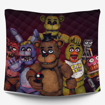 FNaF Bedding Set Quilt Set Cute Freddy Fazbear Chica Fox Bed Linen - Lusy Store LLC